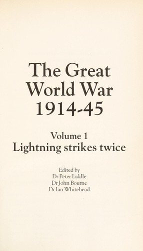 Couverture : The Great world war 1914-45
