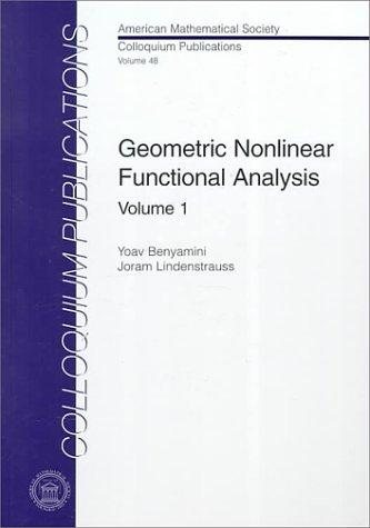 Couverture : Geometric nonlinear functional analysis