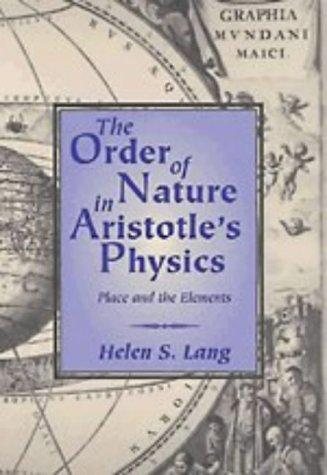 Couverture : The order of nature in Aristotle's physics