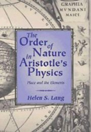 Couverture : The order of nature in Aristotle's physics