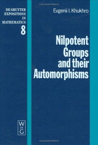 Couverture : Nilpotent groups and their automorphisms