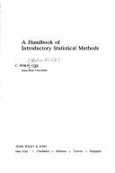 Couverture : A handbook of introductory statistical methods