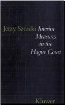 Couverture : Interim measures in the Hague Court