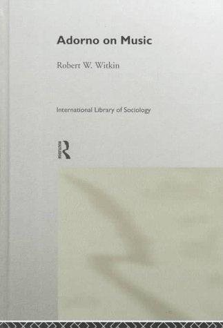 Couverture : Adorno on music