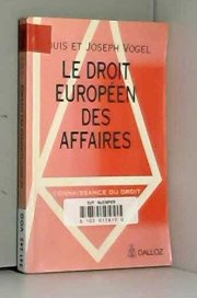 Couverture : Le droit européen des affaires