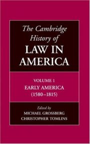 Couverture : The Cambridge History of Law in America