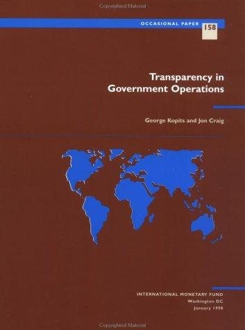 Couverture : Transparency in government operations