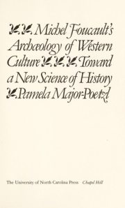 Couverture : Michel Foucault's archaeology of western culture