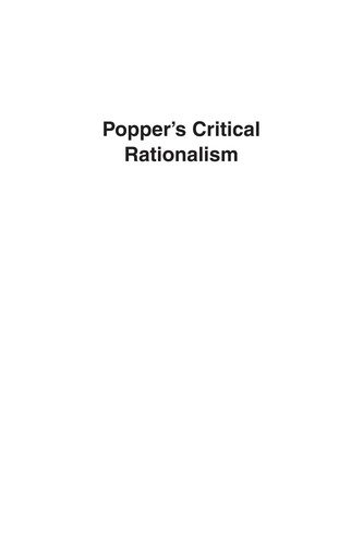 Couverture : Popper's critical rationalism