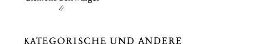 Couverture : Kategorische und andere Imperative