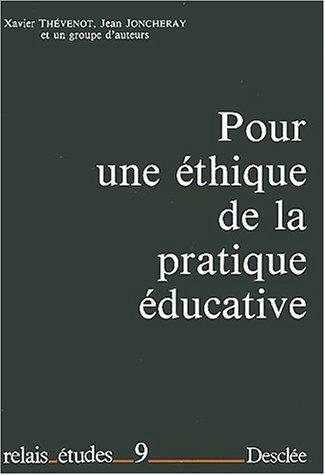 Couverture : Pour une éthique de la pratique éducative