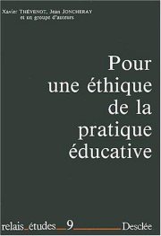 Couverture : Pour une éthique de la pratique éducative