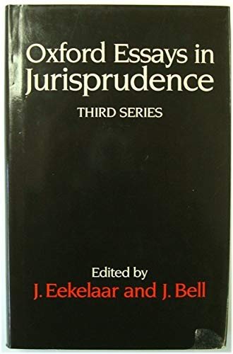 Couverture : Oxford essays in jurisprudence