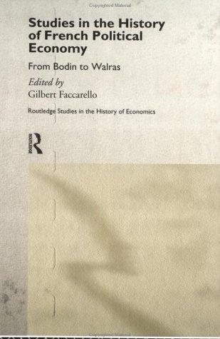Couverture : Studies in the history of French political economy