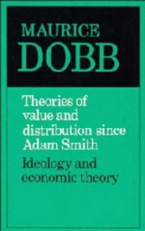 Couverture : Theories of value and distribution since Adam Smith