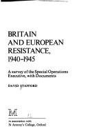 Couverture : Britain and European resistance, 1940-1945