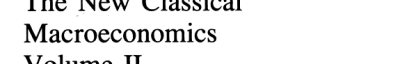 Couverture : The New Classical Macroeconomics (International Library of Critical Writings in Economics)