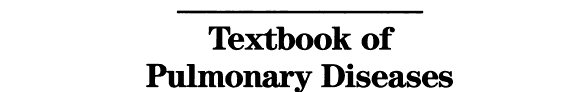 Couverture : Textbook of pulmonary diseases