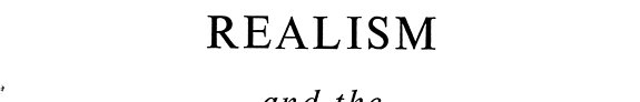 Couverture : Realism and the background of phenomenology