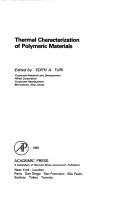 Couverture : Thermal characterization of polymeric materials