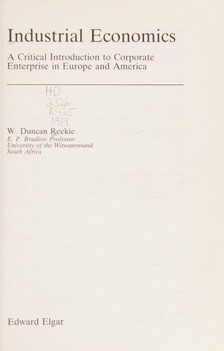 Couverture : Industrial economics