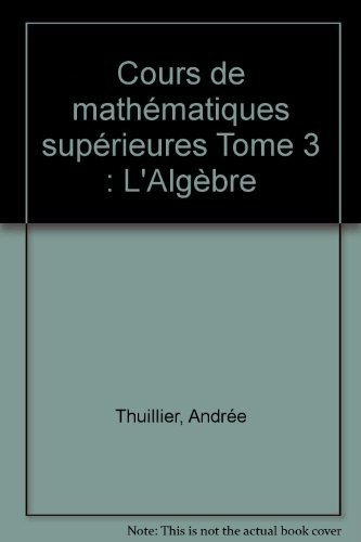 Couverture : Algèbre