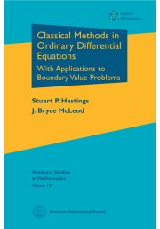 Couverture : Classical Methods in Ordinary Differential Equations