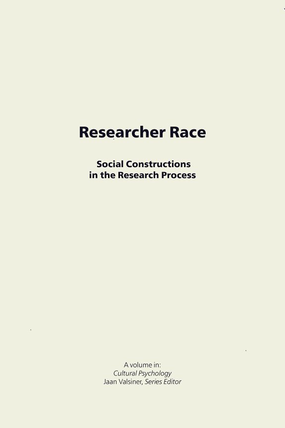 Couverture : Researcher race