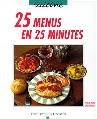 Couverture : 25 menus en 25 minutes