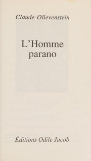 Couverture : L'homme parano