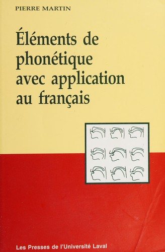 Couverture : Eléments de phonétique avec application au français