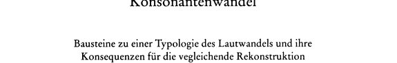Couverture : Konsonantenwandel