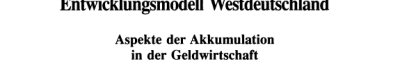 Couverture : Entwicklungsmodell Westdeutschland