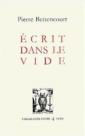 Couverture : Ecrit dans le vide