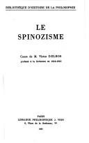 Couverture : Le spinozisme