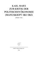 Couverture : Karl Marx Friedrich Engels Gesamtausgabe (MEGA): Abt. "Das Kapital" und Vorarbeiten
