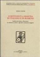 Couverture : Costituenti a sinistra in italiano e in romeno
