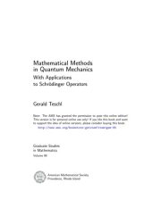 Couverture : Mathematical Methods in Quantum Mechanics