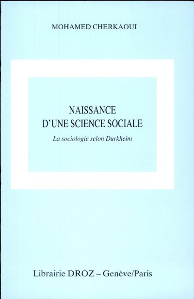 Couverture : Naissance d'une science sociale