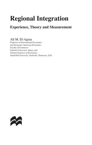Couverture : Regional Integration