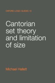 Couverture : Cantorian set theory and limitation of size