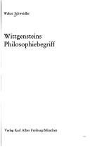 Couverture : Wittgensteins Philosophiebegriff