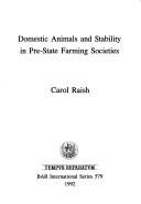 Couverture : Domestic Animals and Stability in Pre-State Farming Societies (British Archaeological Reports (BAR) International S.)