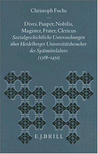 Couverture : Dives, pauper, nobilis, magister, frater, clericus