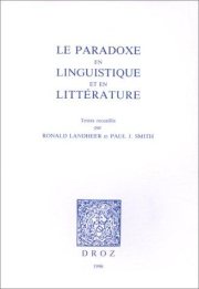 Couverture : Le paradoxe en linguistique et en littérature