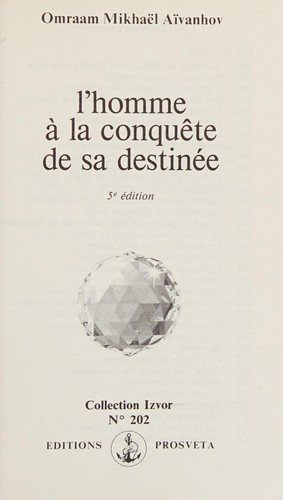 Couverture : L'homme à la conquête de sa destinée