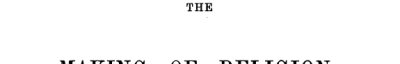 Couverture : The making of religion ([Facsim. ed.]) by Andrew Lang