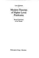 Couverture : Modern theories of higher level predicates