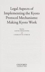 Couverture : Legal aspects of implementing the Kyoto Protocol mechanisms