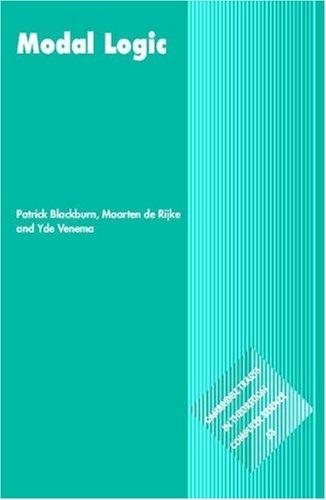Couverture : Modal Logic (Cambridge Tracts in Theoretical Computer Science)